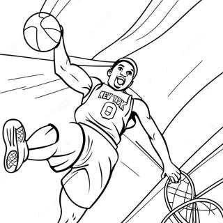 New York Knicks spiller dunker farvelægningsside | Knicks malebog
