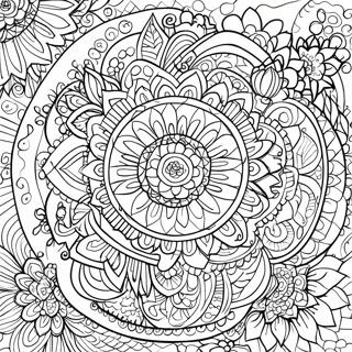 Mindfulness kunstterapi mandala farvelægningsside | Mindfulness Kunstterapi malebog
