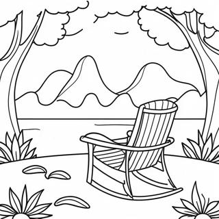 Afslappende naturscene mindfulness farvelægningsside | Mindfulness Kunstterapi malebog
