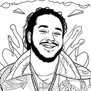 Post Malone Farvelægningsside | Post Malone malebog