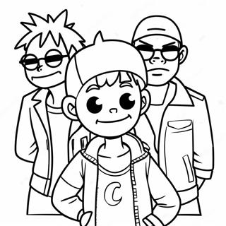 Gorillaz Farvelægningsside | Gorillaz malebog