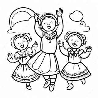 Traditionel Polsk Folkedans Malebog | Polen malebog