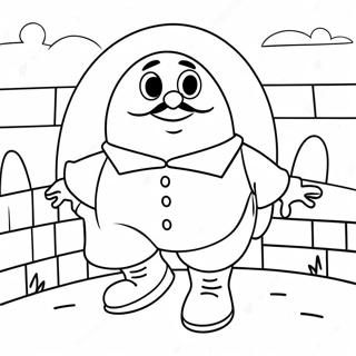 Farverig Humpty Dumpty Malebog | Vuggesange malebog