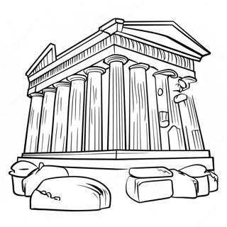 Parthenon Farvelægningsside | Parthenon malebog