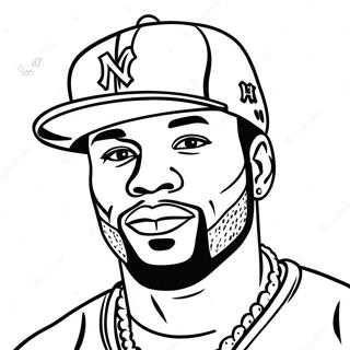 50 Cent Farvelægningsside | 50 Cent malebog