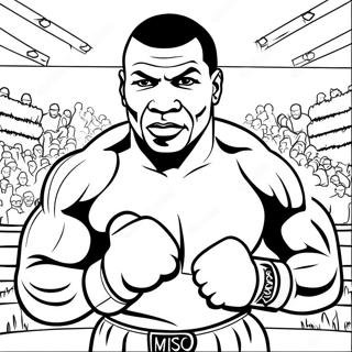 Mike Tyson i Ringen Farvelægningsside | Mike Tyson malebog
