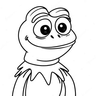 Kermit Frø Farvelægningsside | Kermit malebog