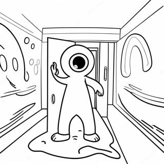 SCP 173 i et Mørkt Rum Malebog | SCP 173 malebog