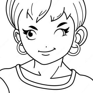 Bulma fra Dragon Ball Z Malebog | Bulma malebog