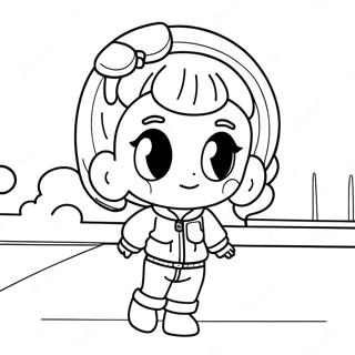 Sød Bulma i afslappet outfit Malebog | Bulma malebog