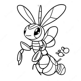 Beedrill Farvelægningsside | Beedrill malebog