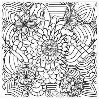 Op Art Geometriske Mønstre Malebog | Op Kunst malebog