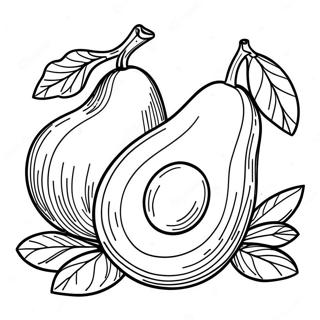 Avocado farvelægningsside | Avocado malebog