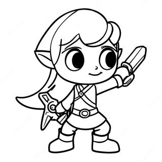 Toon Link Eventyr Farvelægningsside | Toon Link malebog