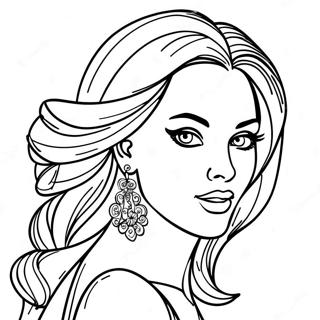 Glamourøs Topmodel Malerside | Topmodel malebog