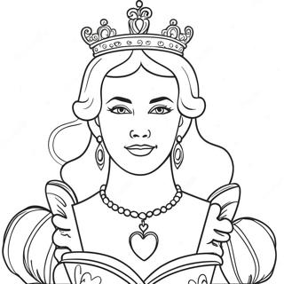 Elegant Hjerternes Dronning Malebog | Hjerternes Dronning malebog