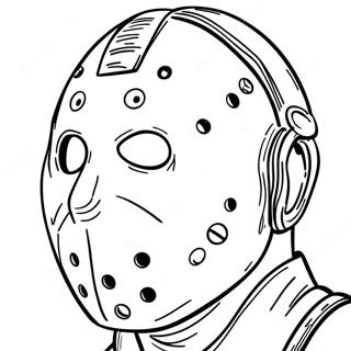 Jason med en Cool Maske Malebog | Jason malebog