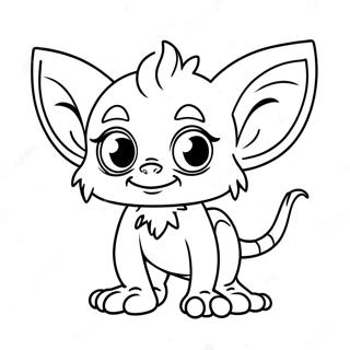 Sød Gremlin med Store Øjne Malebog | Gremlins malebog