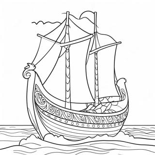 Svensk Vikingeskib Malebog | Sverige malebog