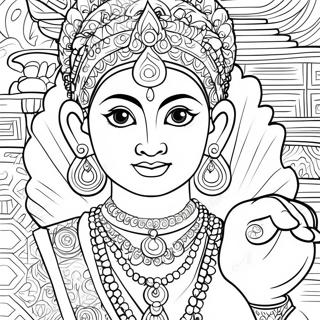 Hindu farvelægningsside | Hindu malebog