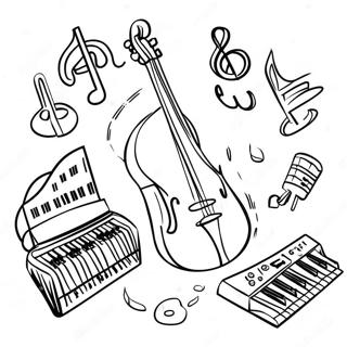 Musikinstrumenter Malebog | Lyd malebog