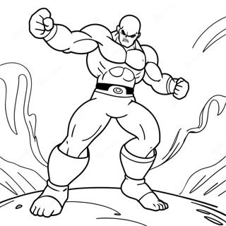 Jiren i Kampstilling Farvelægningsside | Jiren malebog