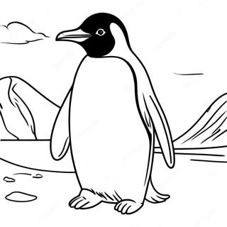 Kejsersvane farvelægningsside | Kejsarpenguin malebog