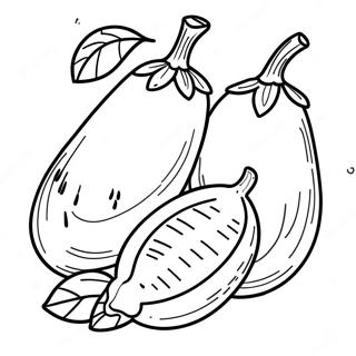 Aubergine Farvelægningsside | Aubergine malebog