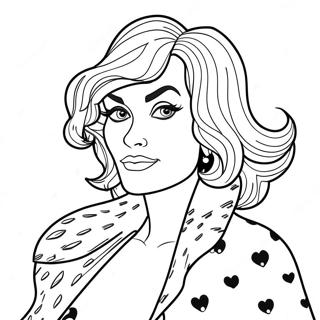 Cruella Deville farvelægningsside | Cruella Deville malebog