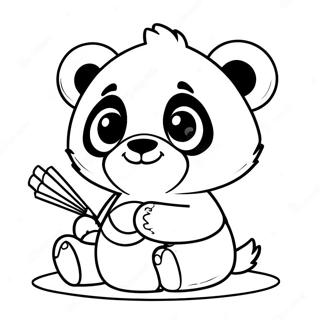 Combo Panda farvelægningsside | Combo Panda malebog