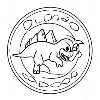 Dinoco logo farvelægningsside | Dinoco malebog