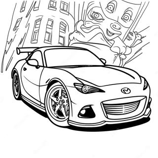 Mazda Sportsvogn Farvelægningsside | Mazda malebog