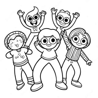 Doodlebops Dansefest Farvelægningsside | Doodlebops malebog