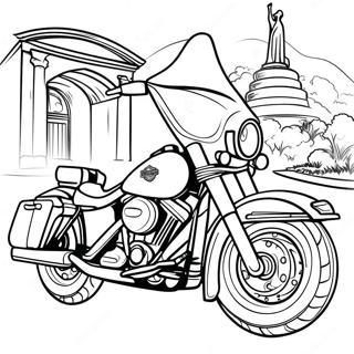 Harley Davidson motorcykel farvelægningssider | Harley malebog