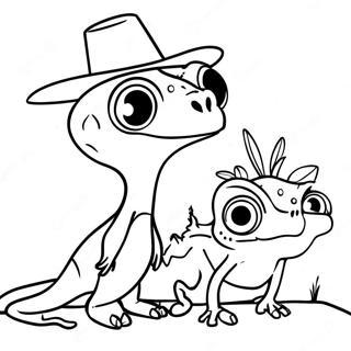 Rango med Farverige Venner Farvelægningsside | Rango malebog