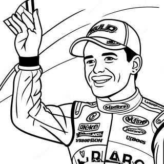 Kyle Larson i sejrsruten farvelægningsside | Kyle Larson malebog