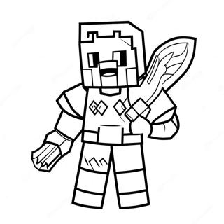 Minecraft Warden Farvelægningsside | Minecraft Warden malebog
