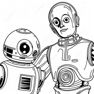 C3PO med R2-D2 Malebog | C3PO malebog