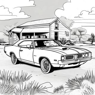 General Lee Klassisk Bil Malebog | General Lee malebog