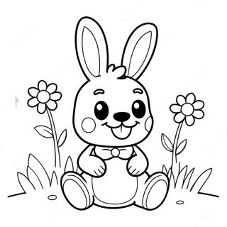 Søde Spring Bonnie i Blomster Malebog | Spring Bonnie malebog