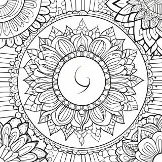 Boho Måne Mandala Malebog | Måne Boho malebog