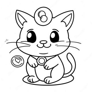 Sød Meowth med en Mønt Malebog | Meowth malebog