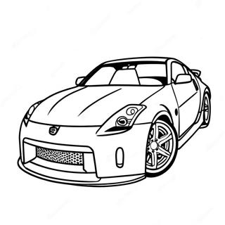 Nissan 350z Sportsvogn Farvelægningsside | 350z malebog