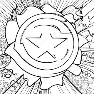 Dynamisk superhelte emblem farvelægningssider | Superhelte Logo malebog