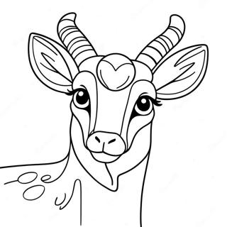 Antelope Farvelægningsside | Antilope malebog