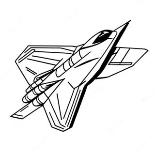 F22 Jagerfly Farvelægningsside | F22 Jagerfly malebog