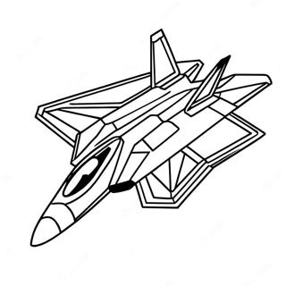 F22 Jagerfly i Flugt Farvelægningsside | F22 Jagerfly malebog