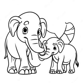 Mammut Familie Malebog | Istid malebog
