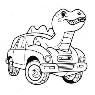Dinosaur Bil Malebog | Dinosaur Bil malebog