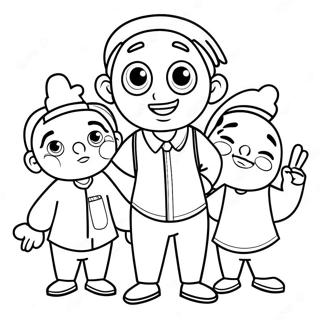 Glad Brødmænd Familie Malebog | Brødmænd malebog